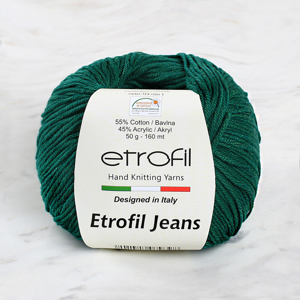 Etrofil Jeans Koyu Yeşil El Örgü İpi - 041